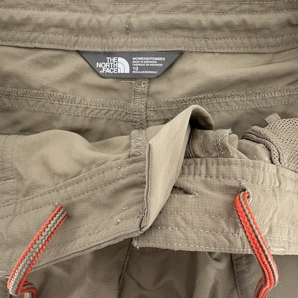 The North Face Shorts Women 10 Horizon II Nylon Ripstop Drawstring Roll up Cuff - Picture 3 of 5